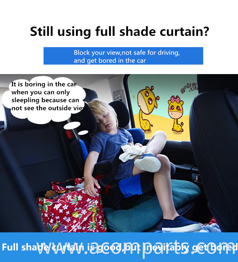 Fast shipment hot weather sunscreen uv protection static blinds car sunshade sun visor foldable